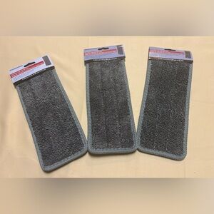 Lot of 3 - Essentials Microfiber Mop Pad - Dark Gray - Light Duty Use